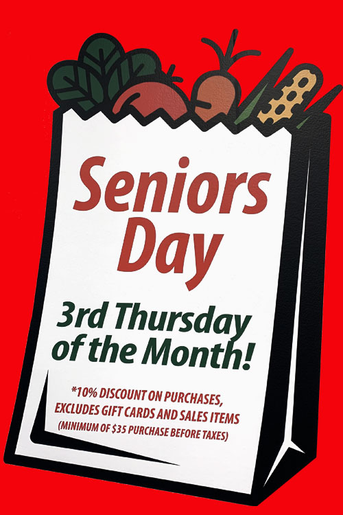 Senior's Day Promotion